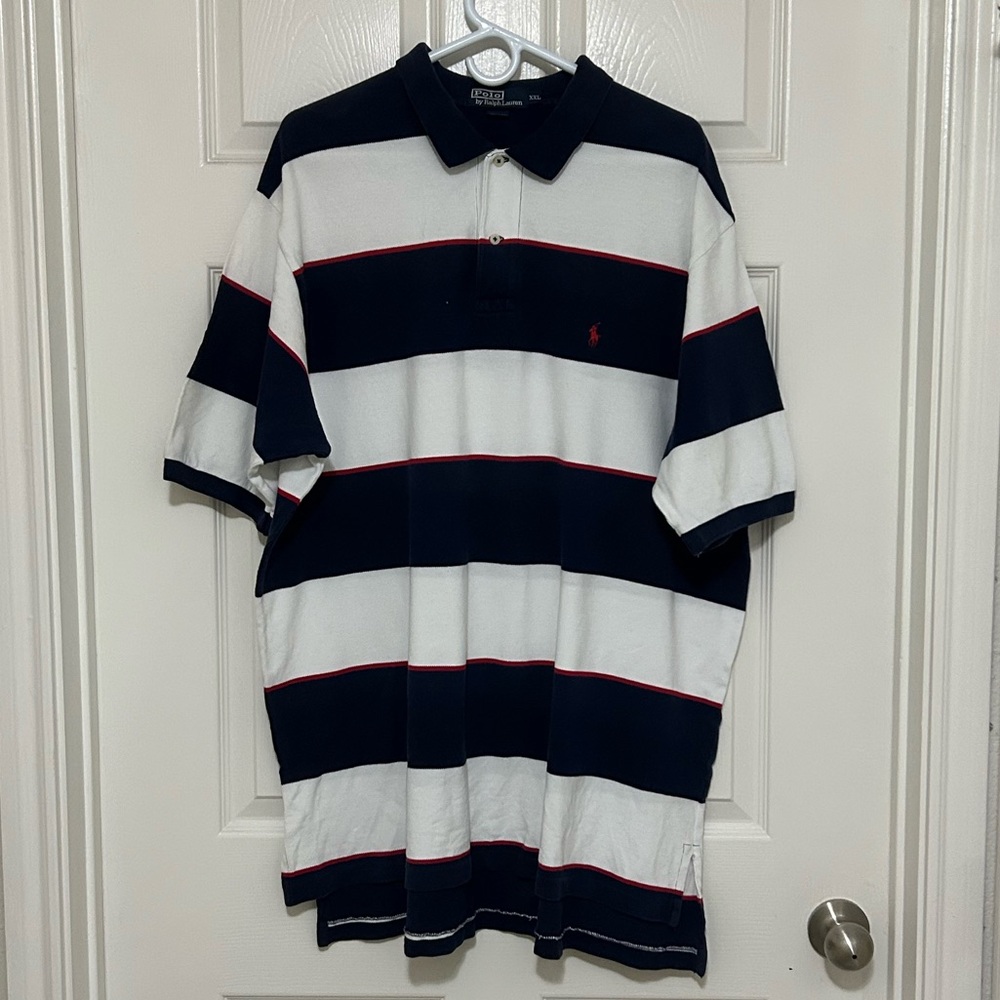 Polo by Ralph Lauren Men's Red, White, & Blue Shirt